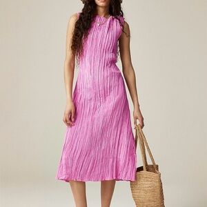 J Crew Crinkled High-Neck Sheath Dress (Size 2)
